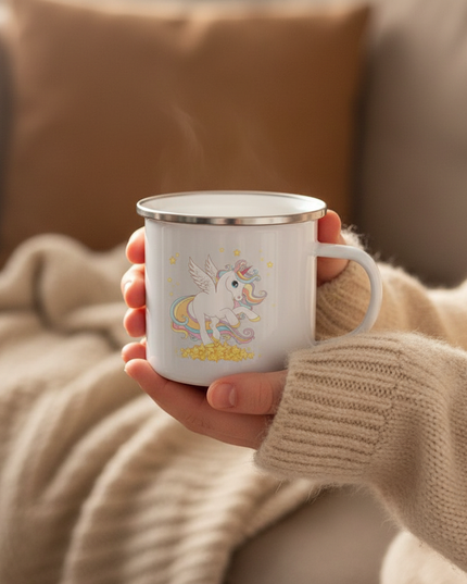 winged unicorn mug - in-use