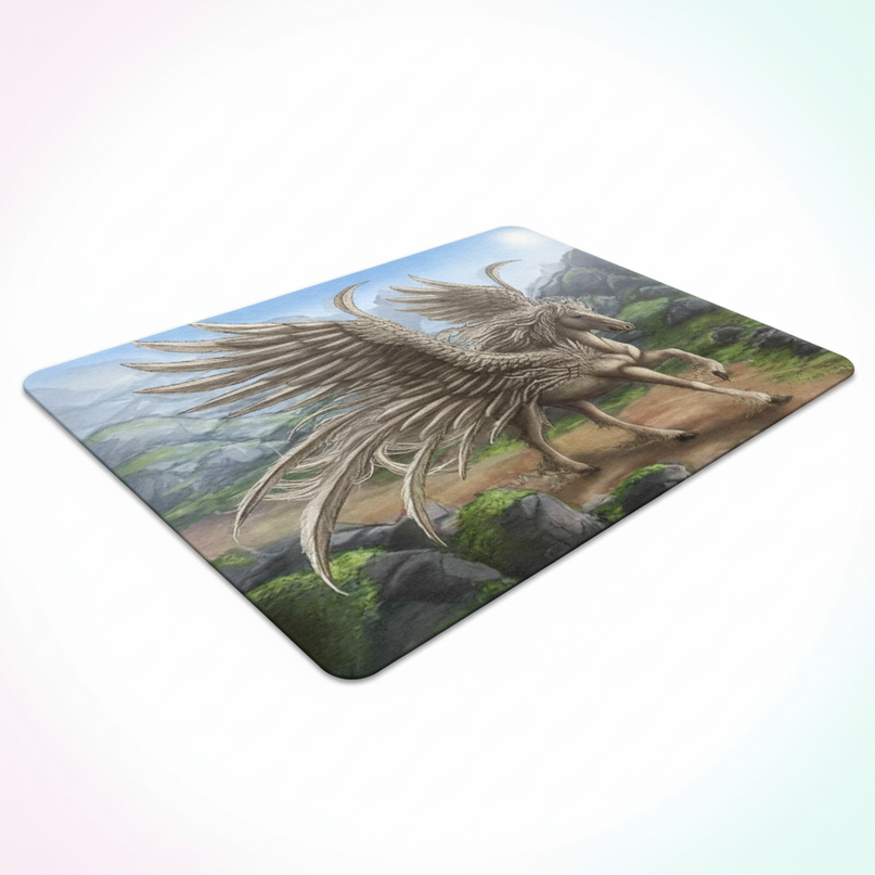 unicorn pegasus rug - white-bg