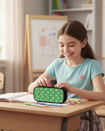 unicorn pencil case for girls - in-use