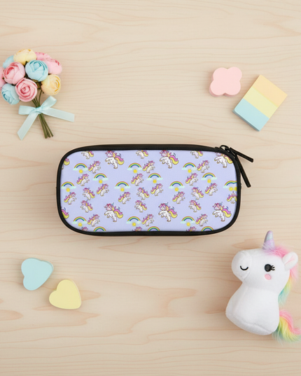 unicorn pencil case for kids - flat-lay
