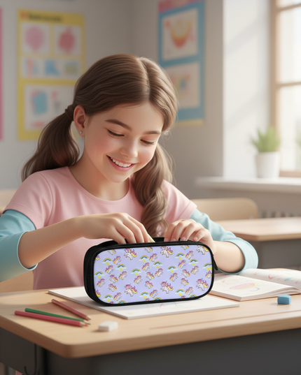 unicorn pencil case for kids - in-use