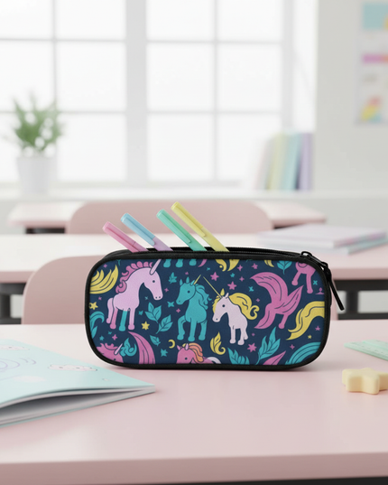 unicorn pencil case for school - lifestyle