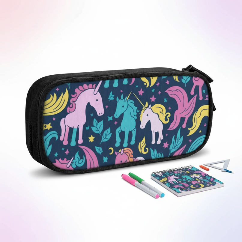 unicorn pencil case for school - white-bg