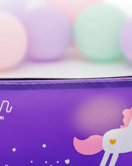 unicorn pencil pouch - detail