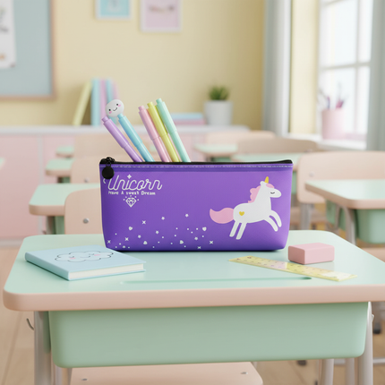 unicorn pencil pouch - lifestyle
