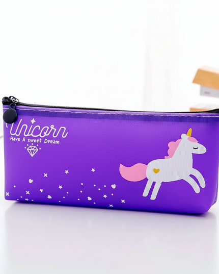 unicorn pencil pouch - white-bg