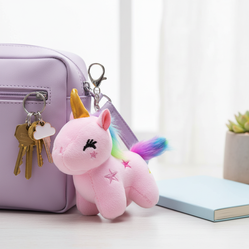 unicorn pendant keychain - lifestyle
