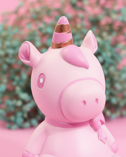 unicorn pig piggy bank - detail