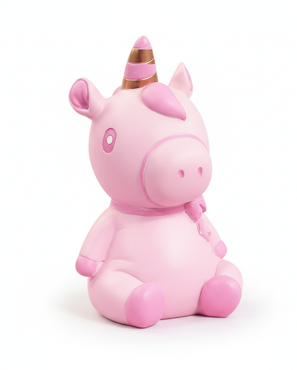 unicorn pig piggy bank - white-bg