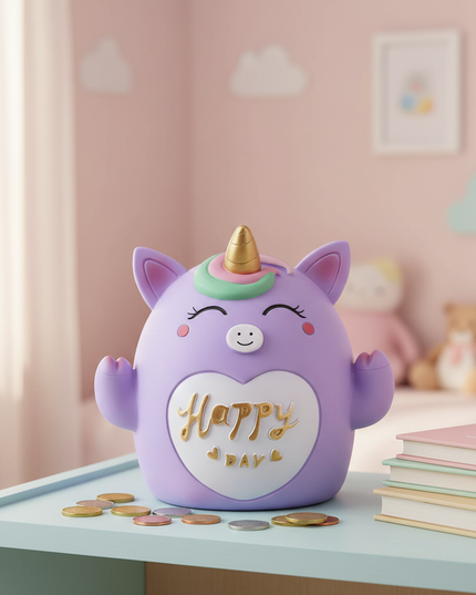 unicorn piggy bank girls - lifestyle