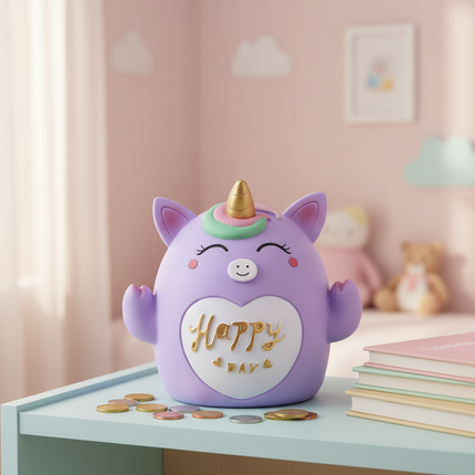 unicorn piggy bank girls - lifestyle