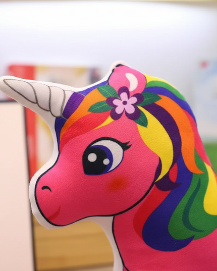 unicorn pillow plush - detail
