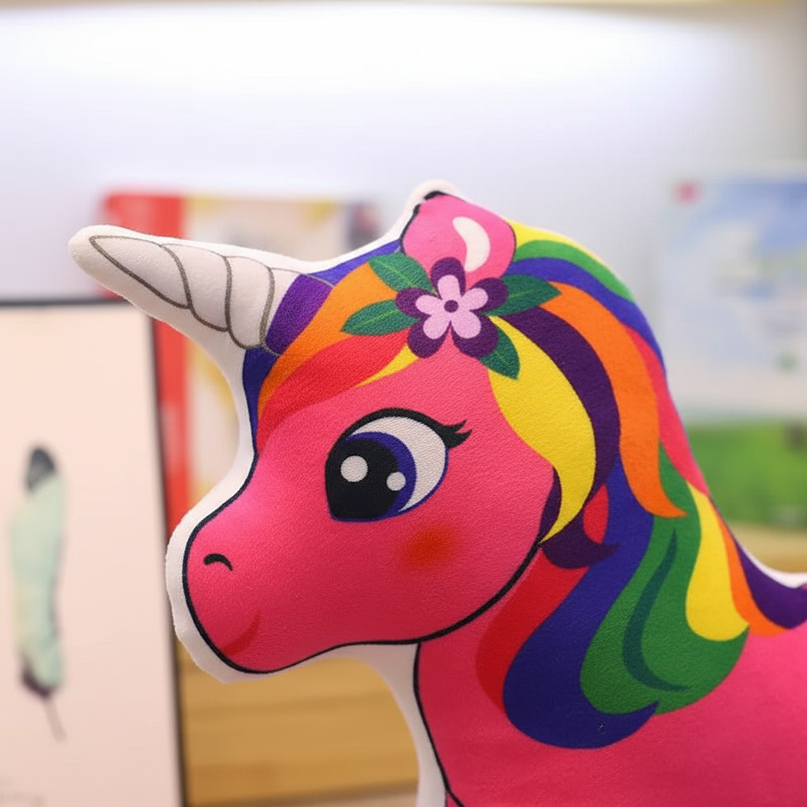 unicorn pillow plush - detail