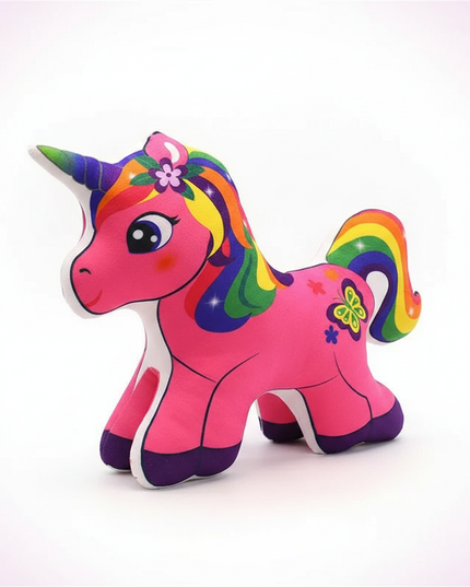 unicorn pillow plush - white-bg