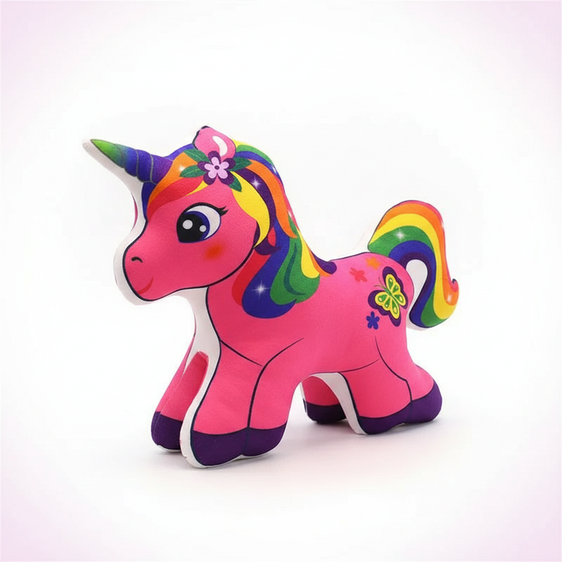 unicorn pillow plush - white-bg