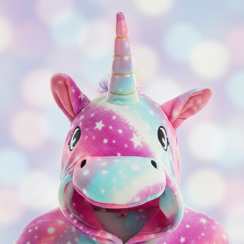 unicorn pj onesie - detail