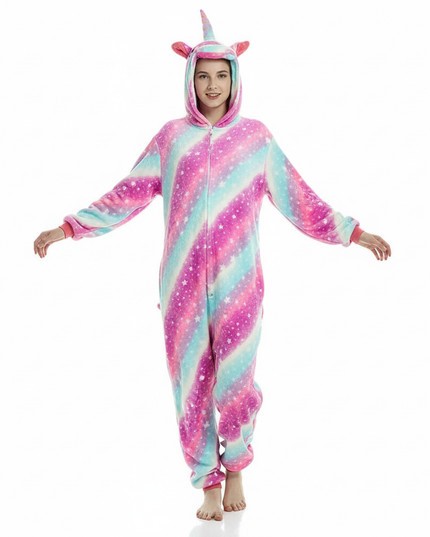 unicorn pj onesie - white-bg