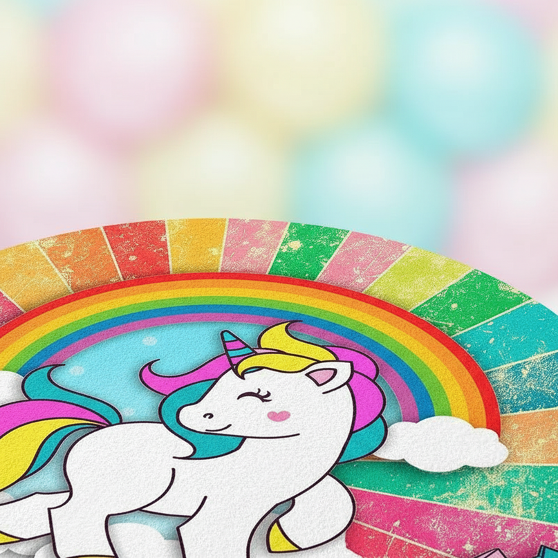 unicorn playroom rug - detail