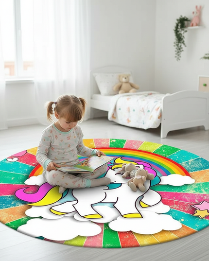 unicorn playroom rug - in-use