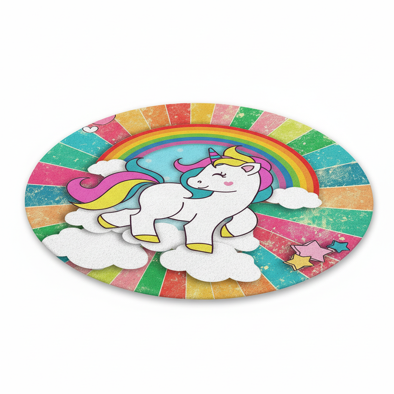 unicorn playroom rug - white-bg
