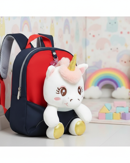unicorn plush backpack for toddler - lifestyle