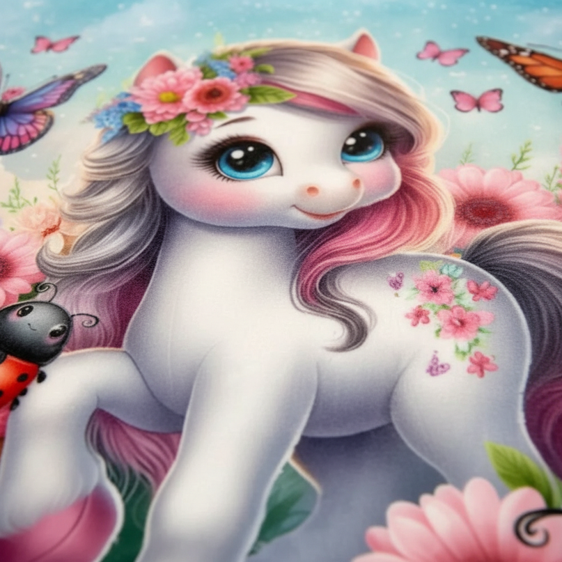 unicorn plush blanket - detail