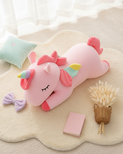 unicorn plush cartoon - flat-lay