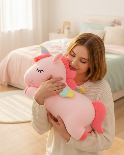 unicorn plush cartoon - in-use