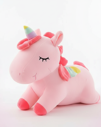 unicorn plush cartoon - white-bg