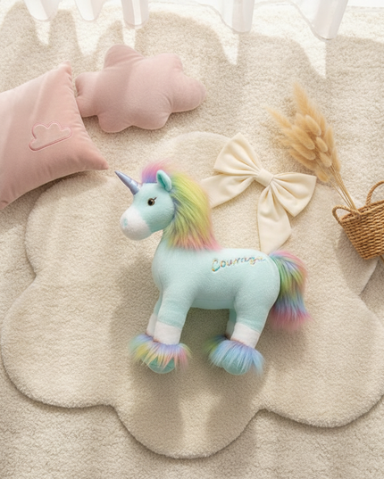 unicorn plush cute - flat-lay