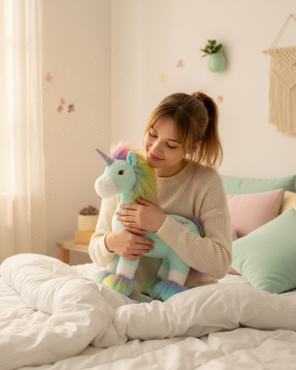 unicorn plush cute - in-use