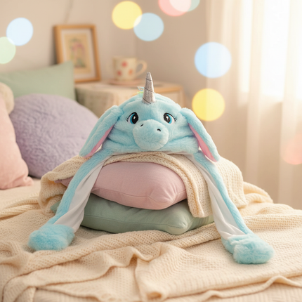 unicorn plush hat - lifestyle