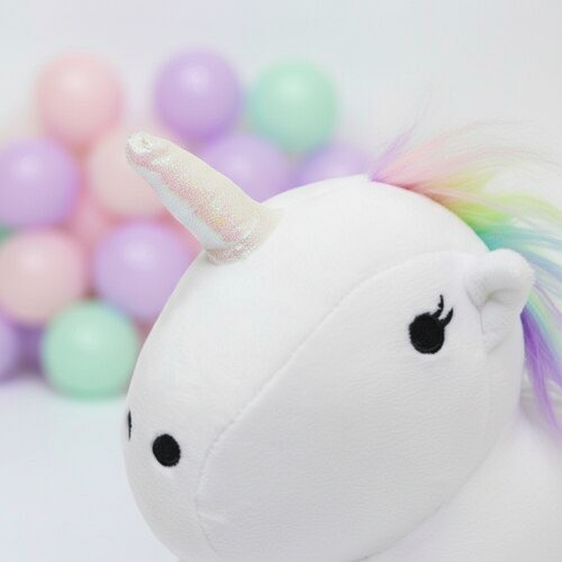 unicorn plush pencil case - detail