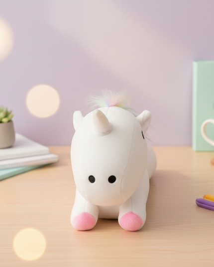 unicorn plush pencil case - lifestyle