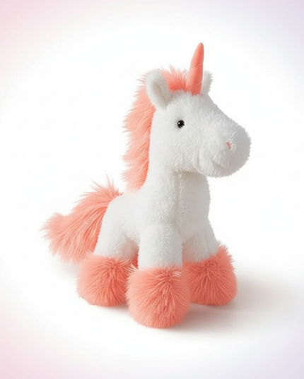 unicorn plush pillow - white-bg