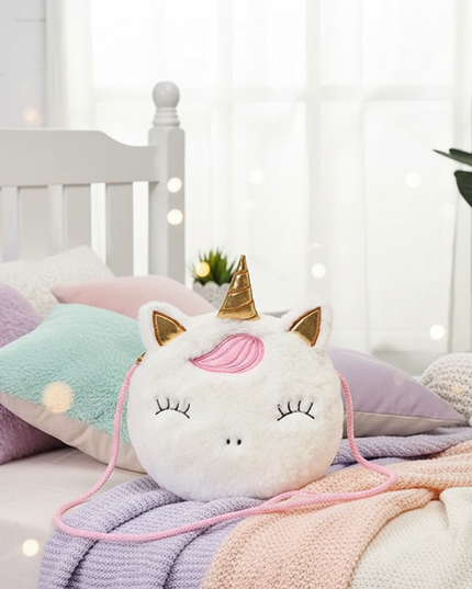unicorn plush purse - lifestyle