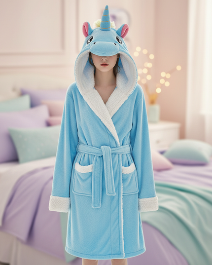 unicorn plush robe - lifestyle