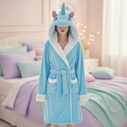 unicorn plush robe - lifestyle