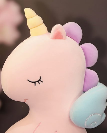 unicorn plush throw pillow - detail