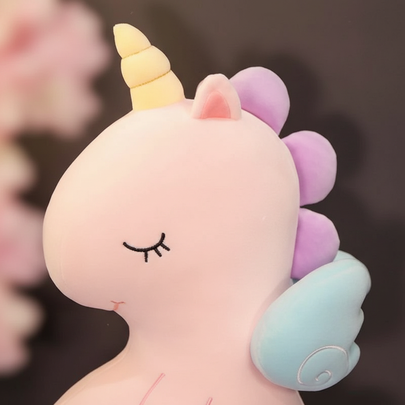 unicorn plush throw pillow - detail