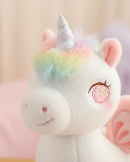 unicorn plush with wings - detail