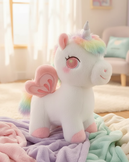 unicorn plush with wings - lifestyle