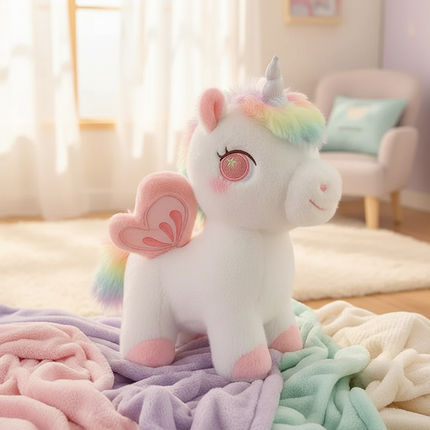 unicorn plush with wings - lifestyle