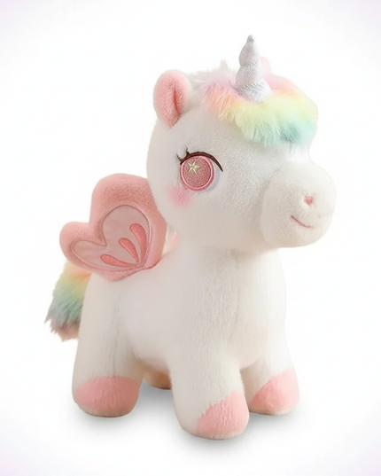 unicorn plush with wings - white-bg
