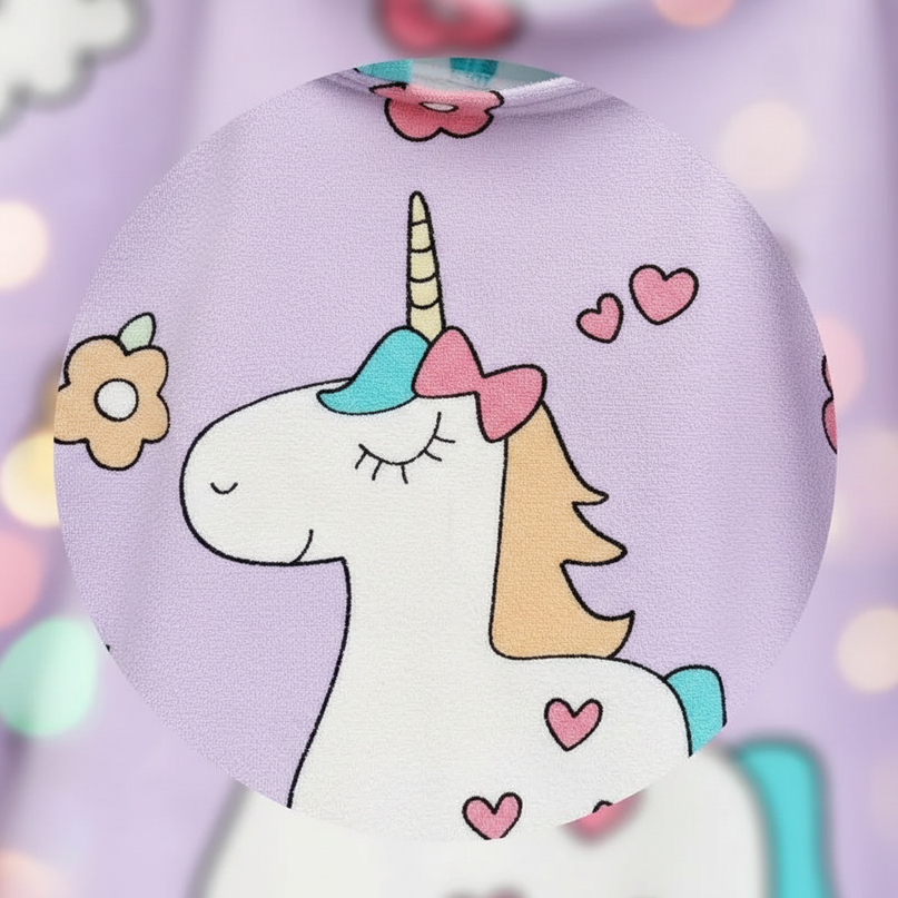 unicorn poncho robe - detail