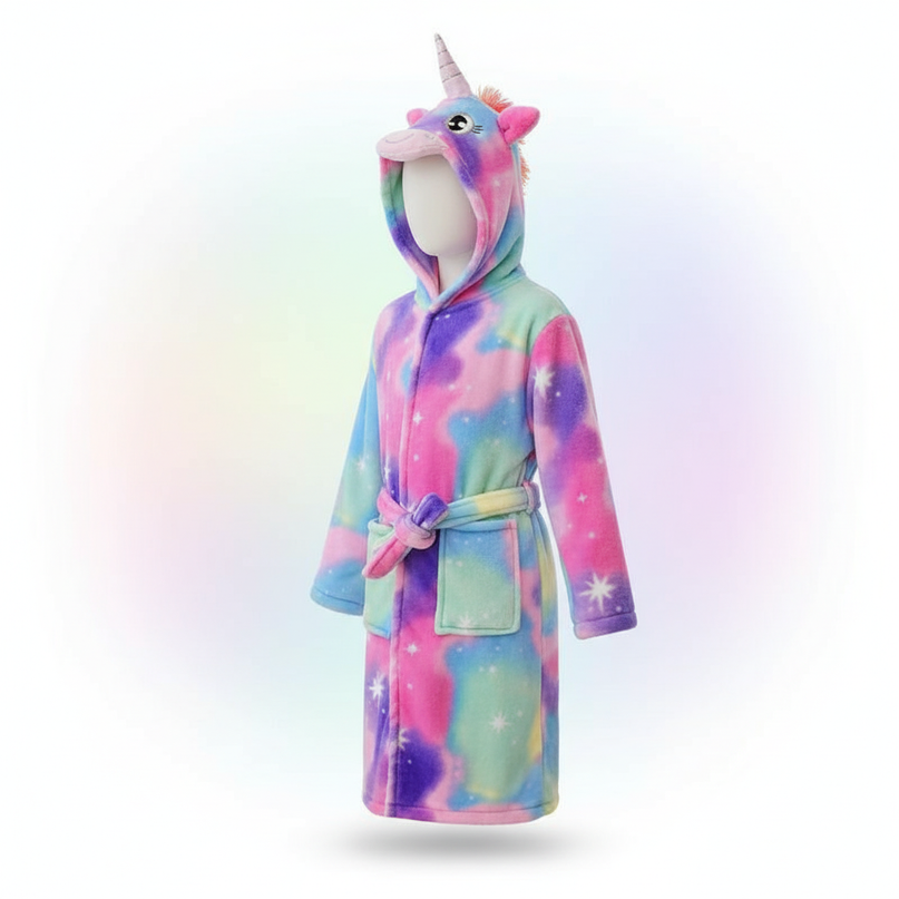 unicorn pool robe - white-bg