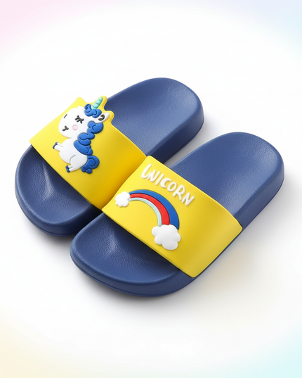 unicorn pool slippers - white-bg