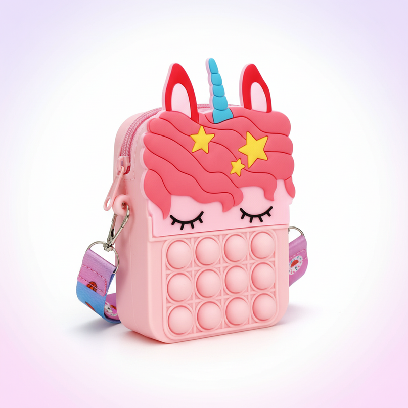 unicorn pop it purse - white-bg