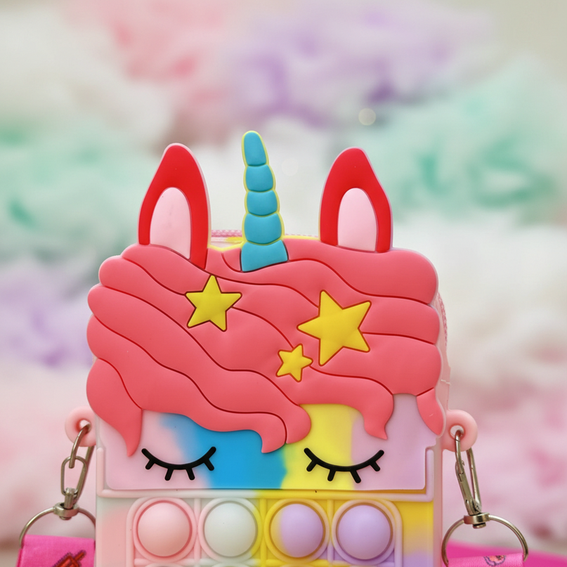 unicorn pop purse - detail