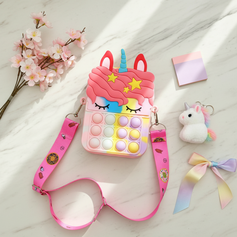 unicorn pop purse - flat-lay